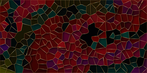 Poster - beautiful red crystallized black background. abstract light colorful stone with shadow pattern. mode