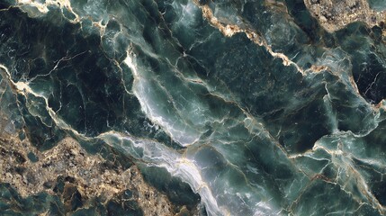 Poster - Textured dark green marble marble background with italian high gloss granite, polished quartz, and limestone