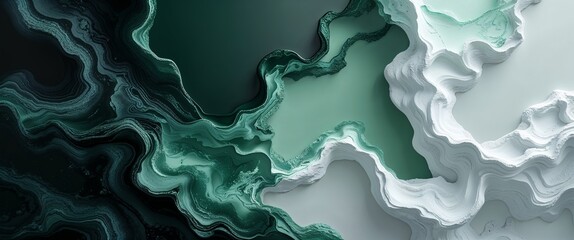 Wall Mural - dark midnight green and icy white color abstract background