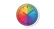 © andik - Colorful Rainbow Clock Design Illustration