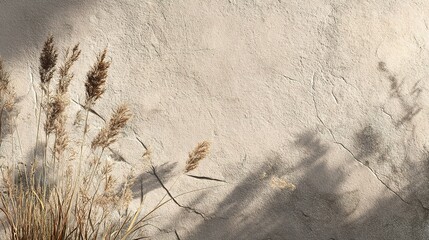Poster - Neutral Toned Background Featuring Rough Stone Textures and Shadows