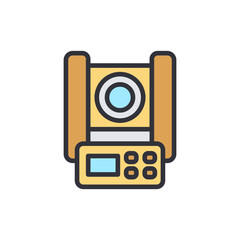 Poster - A stylized icon representing an analytical balance or laboratory scale