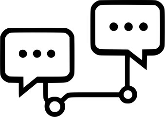 Poster - Connected speech bubbles with ellipsis