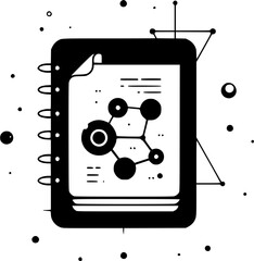 Poster - Scientific notebook displaying a molecular structure