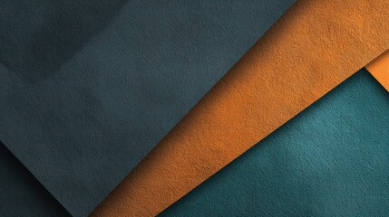 Poster - Dark Gray and Orange Teal Geometric Textured Background Design