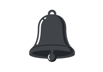 Poster - Simple Dark Gray Bell Icon Isolated on White Background