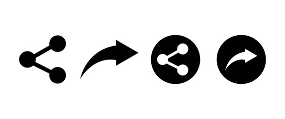 Poster - share icon set. transfer and connection sign. share symbol set. share icon for mobile data, social media, app, ui and website.share icon png and vector illustration on transparent background 