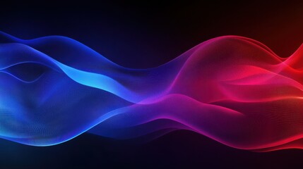 Poster - Technology bright low poly connection abstract background. Blue and red blurred futuristic vector design illustration , no logos, no brands
