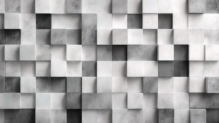Poster - Modern Abstract Gray and White Wall Panel Design for Interior Decor