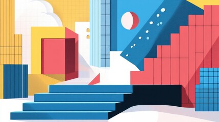 Poster - project implementation abstract concept vector illustrations. illustration , no logos, no brands