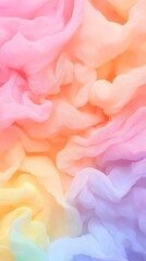 Poster - Pastel Rainbow Swirls Abstract Background