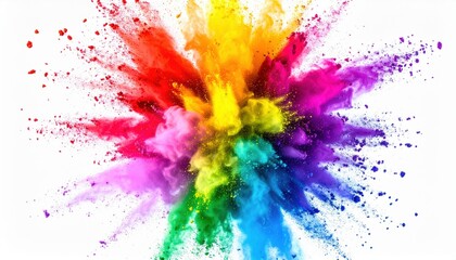 Poster - Vibrant color explosion art abstract design digital creation studio environment close-up view creative concept