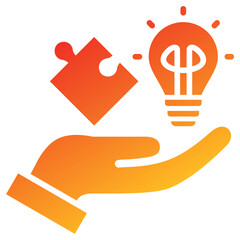 Poster - Problem Solving Glyph Gradient Icon
