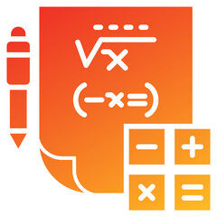 Poster - Mathematics Glyph Gradient Icon