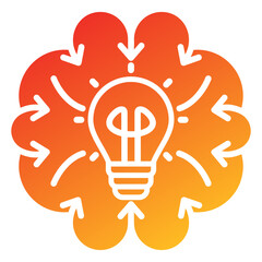 Poster - Brainstorming Glyph Gradient Icon