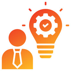 Poster - Solution Glyph Gradient Icon