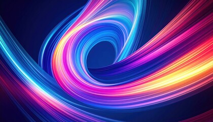 Poster - Dynamic color swirls abstract art digital creation virtual environment close-up motion design