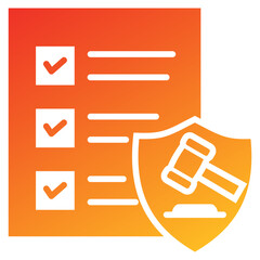 Poster - Regulatory Compliance Glyph Gradient Icon