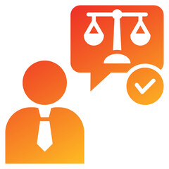 Poster - Legal Advice Glyph Gradient Icon