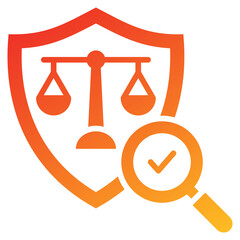 Poster - Compliance Checks Glyph Gradient Icon