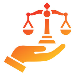 Poster - Legal Services Glyph Gradient Icon