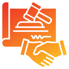 Poster - Contract Law Glyph Gradient Icon