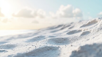 Poster - minimalist lines white sand close-up