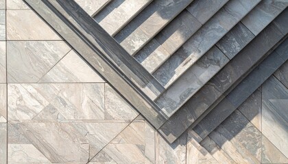 Poster - modern architectural design urban landscape photography textured stone layers aerial perspective min