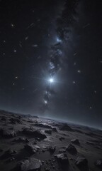 Wall Mural - twinkling stars scattered across a vast, dark galaxy , heavenly bodies, celestial