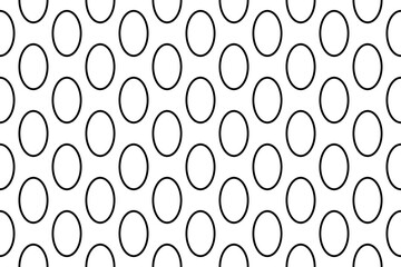 Poster - seamless pattern completely filled with outlines of ellipse symbols. elements are evenly spaced. ill
