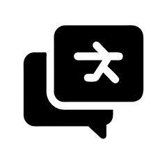 Aufkleber - Translation icon, communication, global message, for websites and apps