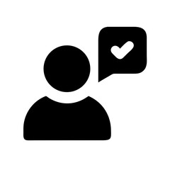 Poster - User confirmation icon, simple design, for websites and apps