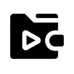 Aufkleber - Video file icon, for digital media, website design