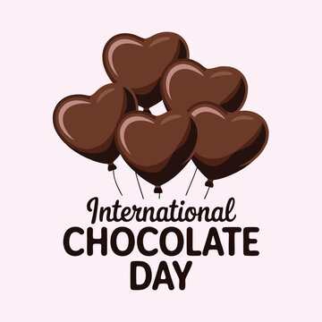 International Chocolate Day Vector Card Design