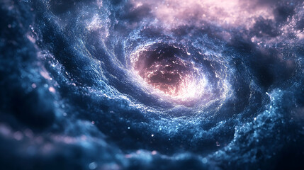 Wall Mural - Intricate cosmic vortex of swirling nebulae.