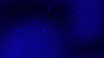 Blue Black Galaxy Speed Light Background for Futuristic Technology and Space Concept Design