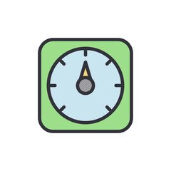 Poster - Stylish speedometer graphic element showcasing pace and progress reporting