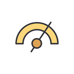 Poster - Minimalist dashboard icon, representing speed, performance or measurement