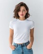 © emzee - Young Woman In White T-Shirt And Light Blue Jeans