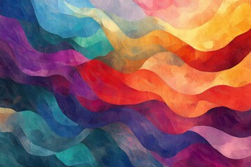 Abstract colorful wavy textured design.