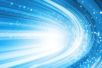 Wall Mural - abstract, blue, swirling, light tunnel
