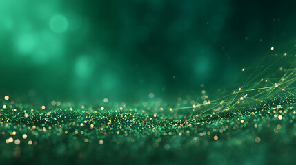 Grainy texture green gradient background glowing light dark backdrop noise grain effect banner header design copy space 72736533 1