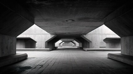 Poster - Striking Brutalist Concrete Underpass Architecture in Copenhagen