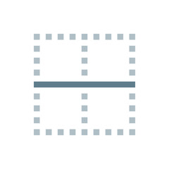 Poster - Illustration of a grid pattern with a solid horizontal line crossing the center of the arrangement