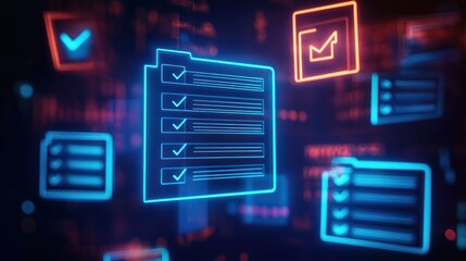 Poster - digital checklist interface