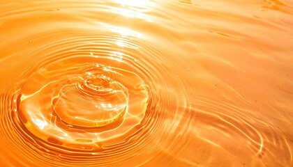 Poster - Rippling water reflection serene lake nature photography golden hour close-up shot tranquility concept