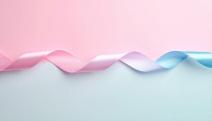 Poster - Dynamic flow of colorful ribbons studio setting digital artwork minimalist design perspective view visual concept for creative projects