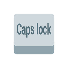 Poster - Illustration of a caps lock key with rounded edges and a gray color scheme on a white background view