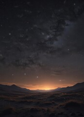 Wall Mural - dark, inky sky ablaze with countless shimmering stars , constellations, nebula, astrophysics