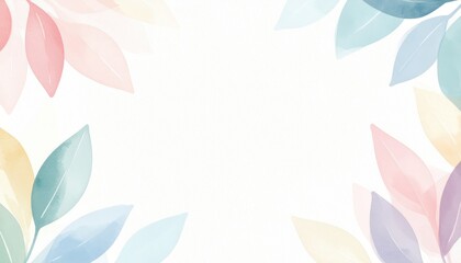 Poster - Colorful leaf patterns creating a serene background for artistic projects digital art abstract peaceful atmosphere overhead view nature inspired
